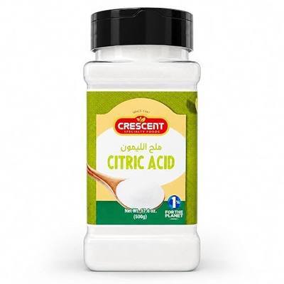 Crescent Citric Acid 100% Pure Food Grade Crystals 17.6 oz | For Cooking, Canning, Preserving & Pickling, Resealable Jar