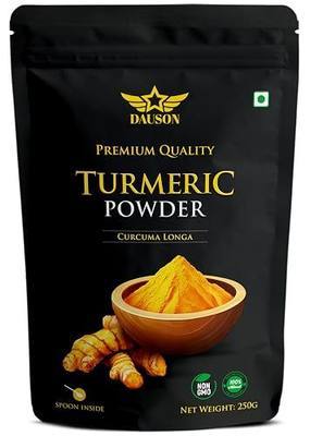 DAUSON Turmeric Powder, Pure Ground Turmeric Spice, Fine Powder for Cooking, Curries, Rice, Soups & Smoothies, Natural, No Artificial Additives - 8.82 Oz
