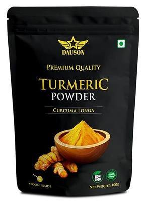 DAUSON Turmeric Powder, Pure Ground Turmeric Spice, Fine Powder for Cooking, Curries, Rice, Soups & Smoothies, Natural, No Artificial Additives - 3.53 Oz