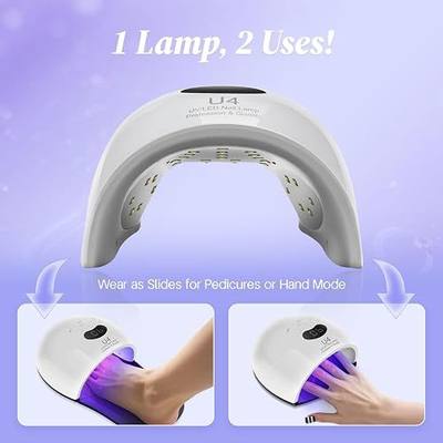 UV LED Nail Lamp,2 in 1 48W Nail Dryer for Gel Nail Polish UV Light,Machine Nail Art Tools for Hand Feet,30 LEDs with 3 Timer Settings for Salon and Home