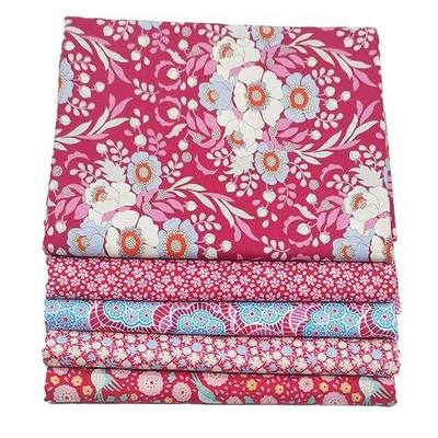 iNee Red Fat Quarters Fabric Bundles, Precut Cotton Fabric Squares for Sewing Quilting, 18 x 22 inches, Red