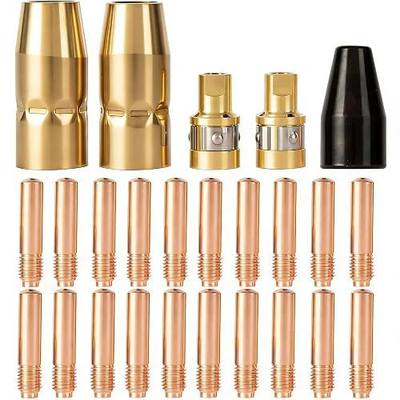 .030 Nozzle Contact Tip Diffuser Kit & Flux Core Gasless Nozzle Compatible with Miller Millermatic Welder 135 140 175 211,Gun M10/M15,Hobart Handler 120 125 135 140 175 180 187 190,Gun H-9/H10