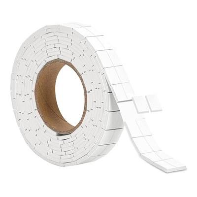330 PCS Double Sided Foam Tape Pre Cut 1/2 X 2/5 Inch Small Adhesive Foam Squares for Crafts Thin Foam Craft Tape Split for Arts Crafts Sewing Scrapbook DIY Christmas (Tape, White)