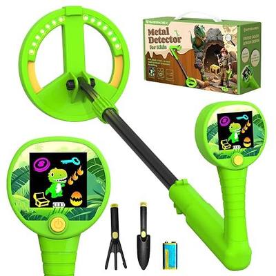 Metal Detector for Kids, Intuitive Color LCD Display, 6.7” Glowing LED Coil, Kid-Safe Lightweight with Adjustable Handle & 4” Precision Deepth, Perfect Educational Gift for Kids Ages 3-12