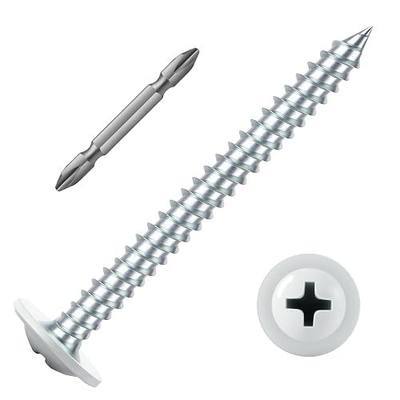 #8 x 1-1/2" Wood Screw 124Pcs White Head Alloy Steel Standard Thread Phillips Truss Head Fast Self Tapping
