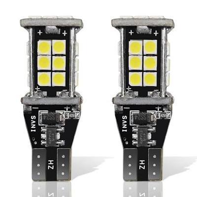 2PCS Extremely Bright T15 921 912 W16W Car LED Bulbs, Waterproof Automotive Backup Reverse Light with 3030SMD Chip, Car Brake Light Illumination Bulbs Replacement for Most Vehicles (White)