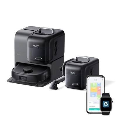 eufy E28 Matic Robot Vacuum and Mop, 20,000 Pa, Portable Carpet Cleaning | Roller Mop with HydroJet System, All-in-One Robot Vacuum and Mop Combo, Zero-Tangling, Corner-to-Edge Cleaning