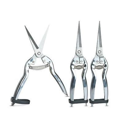 Pruning Shears Set of 3 – SK5 Steel Hand Pruners & Garden Clippers with Non-Slip Handle, Bonsai Shears for Fruit Trees, Flowers & Small Plants