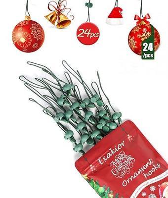 Ornament Hooks – Essential Christmas Tree Decorating Hangers Great Xmas Ornament Hooks for Hanging Christmas Decorations 35 PCS (Round-Upgraded-24pcs)