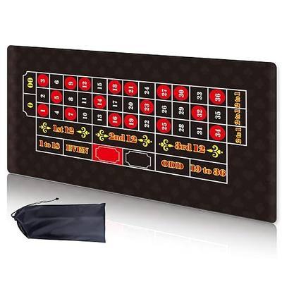 Extguds Roulette Tabletop Layout Mat,Waterproof & Anti-Slip Rubber Casino Roulette Mat with Storage Bag, Perfect for Party,Game Night
