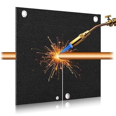 kaidun Welding Blanket Fireproof for Copper Pipe, Welding Pad, 12" x 12" | Easy to Hang, Welding Blanket, Torch Flame Protector, Brazing Heat Shield, HVAC Tools, Welding Mat, for Plumbing, Soldering