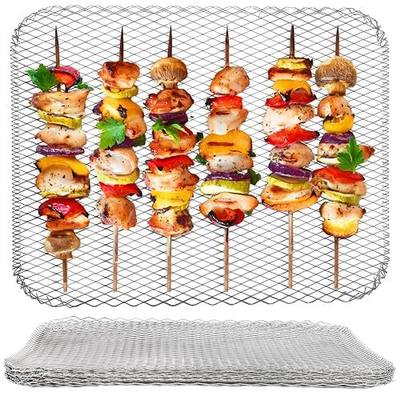 Kingrol 10-Pack Disposable Grill Toppers, 15.25 x 12 Inch BBQ Grilling Mats, Prevents Food from Falling Through Grates, Ideal for Meat & Veggies, Outdoor Grill Accessories