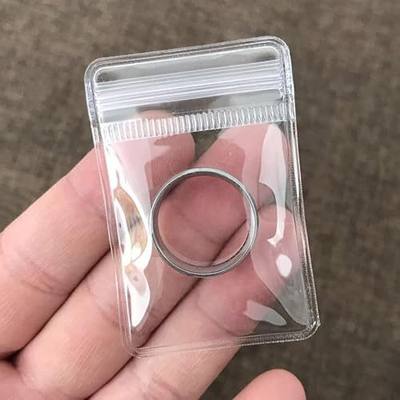 100Pcs Anti Tarnish Jewelry Bags Clear Pvc Jewelry Storage Pouches with Zipper Plastic Packing for Earrings (Clear Pvc Ring Bag 1.58x2.37 in)