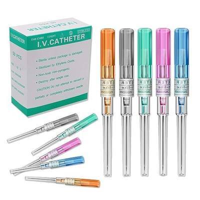 10pcs Catheter Piercing Needle Mixed 14G 16G 18G 20G 22G Hollow | Piercing Needles for Ear Nose Lip Belly Piercings Kit Piercings Tools
