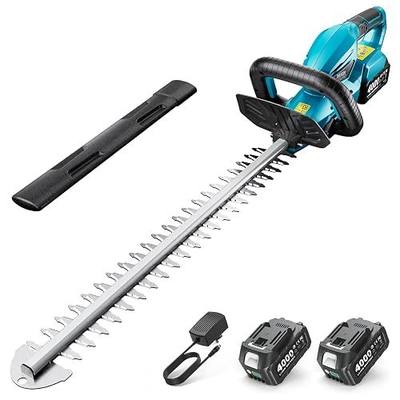 SEESII 20" Hedge Trimmer Cordless with 2× 4.0Ah Battery, Lightweight Design | 180° Rotatable Handle, 3/4" Blade Gap, Easy to Use, Dual-Action Blade, 20V Electric Bush Trimmer, For Garden Yard
