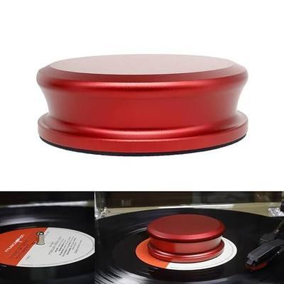 Record Weight Stabilizer for Turntable Vinyl Disc LP Record Player,Low Profile Turntable Weight Clamps to Fit Under The Dust Cover (Red)