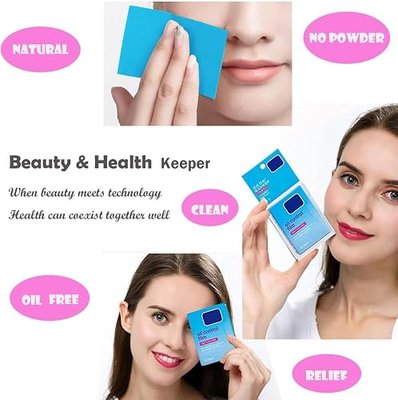2 Packs Oil Blotting Papers for Face (120 Sheets) - Oil Absorbing Blotting Sheets for Oily Skin, Makeup-Friendly & Portable Oil Wipes