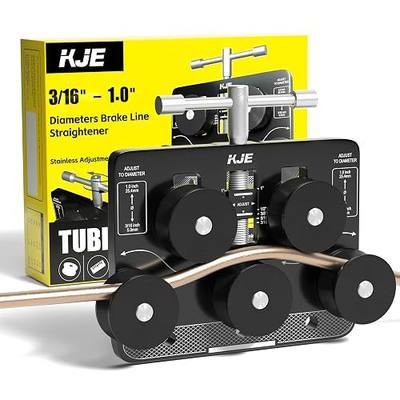 KJE Tubing Straightener, 3/16" - 1.0" Diameters Brake Line Straightener, Tube Straightener Tool, for Copper, Aluminum, Plastic Tubing (Brake Line Bender, Pipe Bender Tool, HVAC Use)