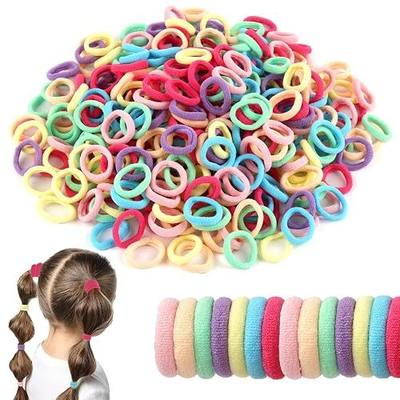 500 Pcs Toddler Hair Ties, Baby Hair Ties No Damage, Kids Hair Ties | Baby Colorful Hair Accessories for Girls and Kids, No Damage Ponytail Holders No Crease for Baby Infants for Little Girls