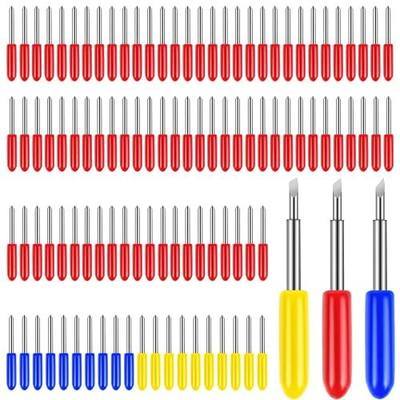 100 Pcs Replacement Blades Compatible with Explore Air 2/Air 3 /Maker/Maker 3/4 Cutting Machines - includ 10PCS Fine-Point Blades, 80PCS Standard Blaeds and 10PCS Deep Cutting Blades