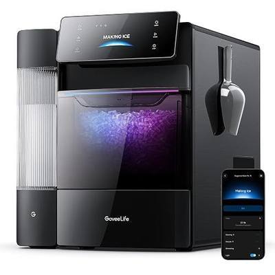 GoveeLife Smart Nugget Ice Maker Pro, 60lbs Daily, 6-Minute Ice, 40dB | Ultra-Quiet with AI NoiseGuard, App & Voice Control, Self-Clean, 3.5lbs Basket & Dual Water Tanks, for Home Kitchen, Party