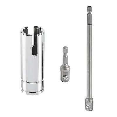 Trailer Scissor Jack Slotted Drill Adapter, Stainless Steel Vehicle T-Slot Drill Attachment with 2 Bits, Heavy Duty Automotive Stabilizing Jack Accessories, Universal Fit