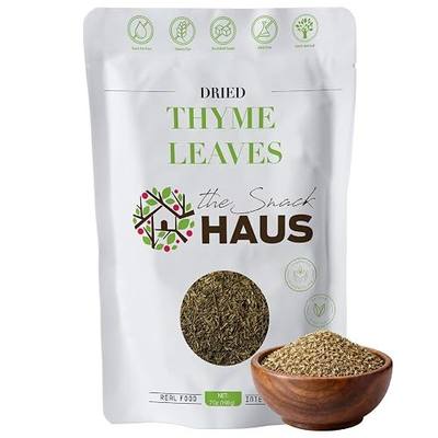 The Snack Haus Dried Thyme Leaves 7 oz – Whole Leaf, Turkish Herb Seasoning for Soups, Stews, Seafood & Marinades – Resealable Pouch