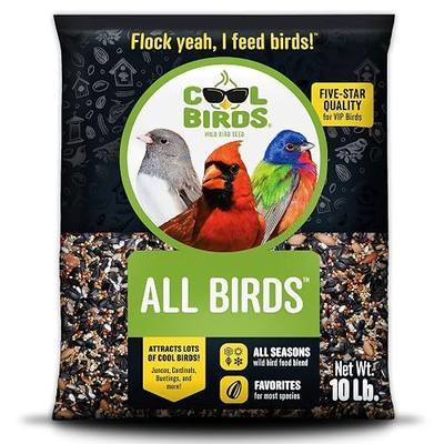 Cool Birds All Birds Wild Bird Seed, 10 lb | Classic Blend with Black Oil Sunflower, White Millet, Safflower, Peanuts & Sunflower Hearts