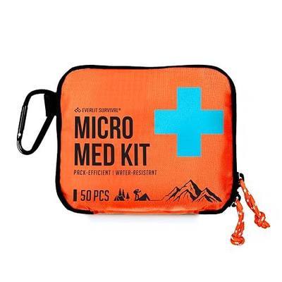 EVERLIT Ultralight Mini First Aid Kit, EDC Medical Kit, Water-Resistant EDC Mini Kit for Hiking, Backpacking, Camping, Cycling (Orange)