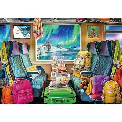 Aurora Polar Express Journey 1000 Piece Puzzle for Adults Clearance, Hard Difficult Challenging Puzzles for Adults 1000 Pieces, 27.5 * 19.7 in, Nature Landscape Puzzle for Gifts Family Games Lovers