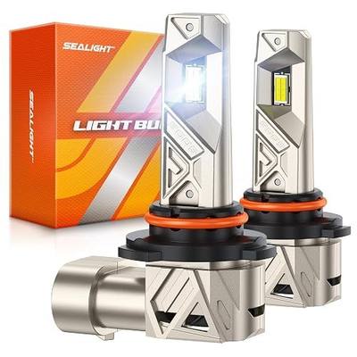 SEALIGHT 9005/HB3 LED Bulbs, 96000LM S6 Pro 9005 Bulb with 2026 8th LED-Chips, 80000H+ Lifespan HB3 Driving Light, 6500K White 1000% Bright Fog Light,1:1 Plug and Play, Pack of 2