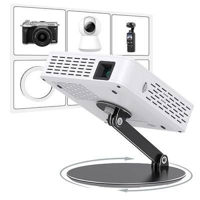 Foldable Projector Stand, Universal Projector Mount with ¼-Inch Screw, 360° Rotation & Height Adjustable, Ultra-Light Aluminum Alloy Compact Outdoor Stand Compatible with Most Projectors