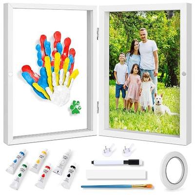 Omrhvi Family Handprint Kit, DIY Craft Keepsake Photo Frame, Hand Print Ornament Kits, Family Gifts for New Parents & Mom & Baby, Grandparents, Couples, Father's Day, Mother's Day, Anniversary