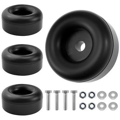 4 Pack Anti-Vibration Rubber Foot Pads with Screws & Lock Nuts | 1 x 2.5 Inch Shock-Absorbing Isolators for Compressors, Pressure Washers, Generators