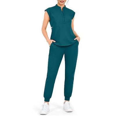 Womens Scrubs Set, Sleeveless Scrub Top and Jogger Pant for Nurses | Soft Moisture-Wicking Fabric,Functional Pockets,All-Day Comfort,Ideal for Nurses,Vets, Healthcare Workers,Hospital and Clinic