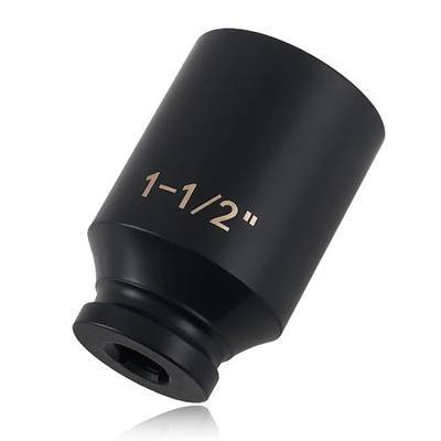 Upgraded Deep 1 1/2 Socket,Heavy Duty Axle Nut Socket with 1/2" Drive & 6-Point Hex Design,Anti-Rust 1 1/2 Sockets 1/2 Drive Car Repair Tools for Quick Removal of Axle Nuts