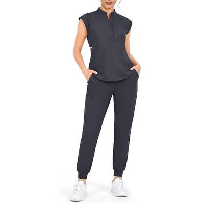 Womens Scrubs Set, Sleeveless Scrub Top and Jogger Pant for Nurses | Soft Moisture-Wicking Fabric,Functional Pockets,All-Day Comfort,Ideal for Nurses,Vets, Healthcare Workers,Hospital and Clinic
