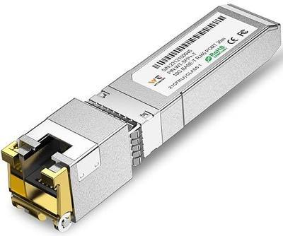 10G SFP+ to RJ-45 Transceiver, 1.25/2.5/5/10G-T Copper SFP+ CAT6a Module, Auto-Negotiation, Up to 30m, for Cisco SFP-10G-T-S, Meraki, TP-Link, Mikrotik, Netgear and More