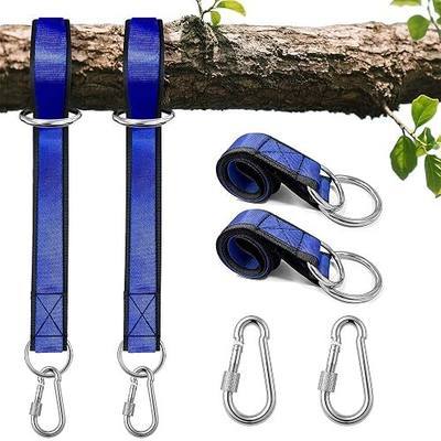 Tree Swing Straps 2500lb with Backup Lifeline, Hammock Hanging Kit | Dual protection straps with carabiners for swings, hammocks. ASTM tested, tree-friendly 4cm wide design