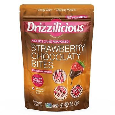 Drizzilicious Strawberry Chocolaty Bites, Mini Rice Cakes, 113g, Vegan, Gluten-Free
