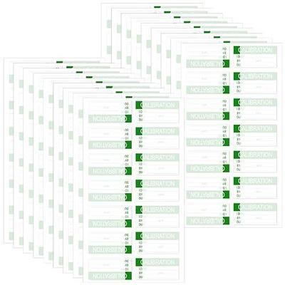 Harloon 210 Pcs Mini Self Laminating Calibration Labels 0.5"x1" Waterproof Adhesive Stickers with Clear Flap for Nist and Iso-900 Calibrations, Inventory, Quality Control Organization