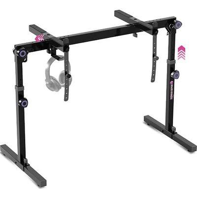 Liquid Stands Table Style Keyboard Stand – Foldable & Collapsible Digital Piano Stand for 54-88 Key Electric Keyboards, MIDI & Synths – Universal Fit, Adjustable Height & Width, Portable, Heavy-Duty