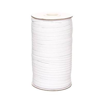 Elastic Band for Sewing 3/8 Inch 50 Yards White for Sewing & Crafts | Elastics Cord Braided Stretch Straps for Crafting DIY