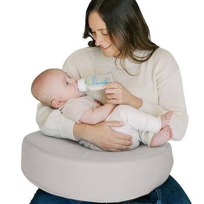 Dr. Brown's Bottle Feeding and Nursing Lap Support Pillow with Cover, U-Shaped Premium Memory Foam, Responsive Firm Support, Light-Gray