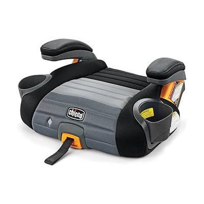Chicco GoFit ClearTex Plus Backless Booster Car Seat, Latch, 40-110 lbs | Ages 4+, ErgoBoost foam padding, flame retardant-free, GREENGUARD Gold, washable pad, portable booster seat, Obsidian/Black