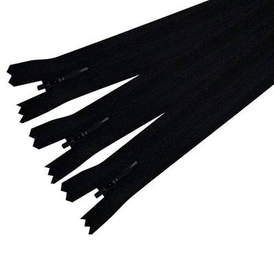 ANPURZII 3PCS #3 22 Inch Black Invisible Zippers for Sewing Skirts, Nylon Coil Bulk Zippers for Pocket, Pillow(Black 22" 3PCS)