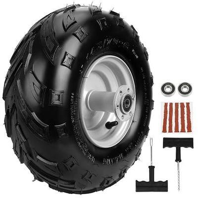 Mini Bike Rim Wheels and Tires 145/70-6 for CT100U Rear V-Tread Tire | 6" Rear Rims and Tires Kit Compatible with GMB100 Coleman CC100X Baja DB30 Motovox MBX10 Monster Moto 80cc 105cc Minibike