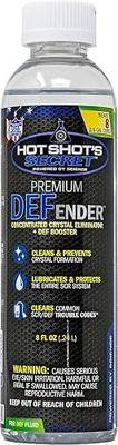 Hot Shot's Secret Premium DEFender DEF Treatment Additive, 8 oz | Treats 20 gallons. Helps prevent DEF crystal buildup and keeps DEF systems clean.