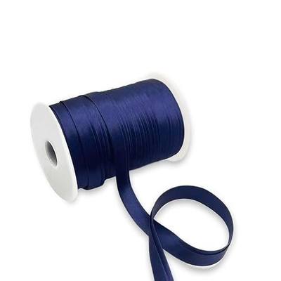 Nobirise Satin Double Fold Bias Tape 1/2", 55 Yards, Navy Blue | Satin Double-Fold Bias Tape, 55 Yards Bias Binding Tape, Pre-Folded, Colorfast, 1/2" Wide, for Sewing Quilting Hemming