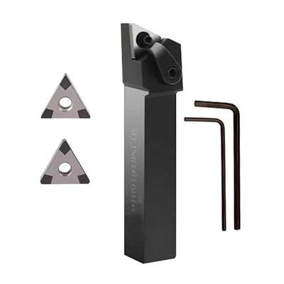 TNMG160404&TNMG160408 CBN-6 Boron Nitride Turning Insert with MTJNR1616H16 External Turning Lathe Cutting Tool Holder,High Speed Finishing of Heat Treated Steel,Sintered Ferrous Alloy and Cast Iron